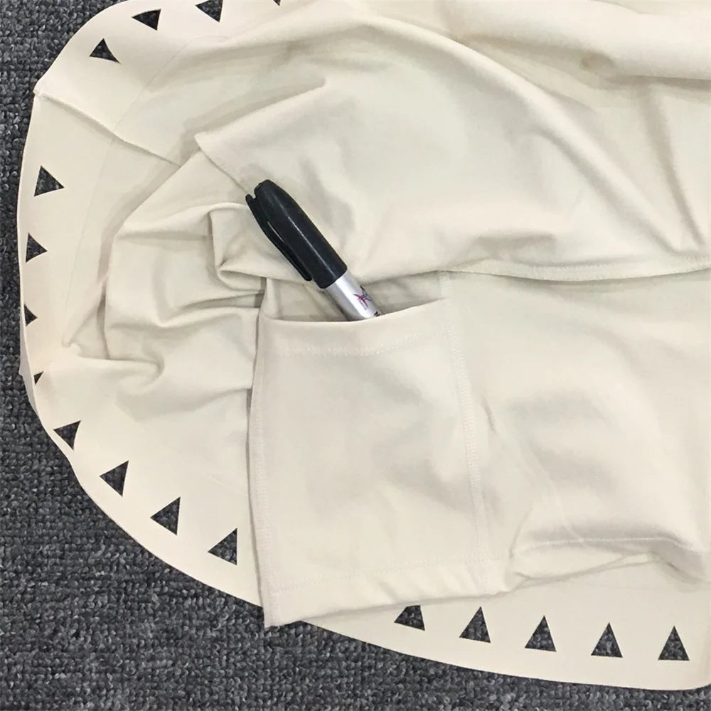 2025 2PCS Women's Active Set – Sports Bra & High-Waist Bottom Skirt with Pocket