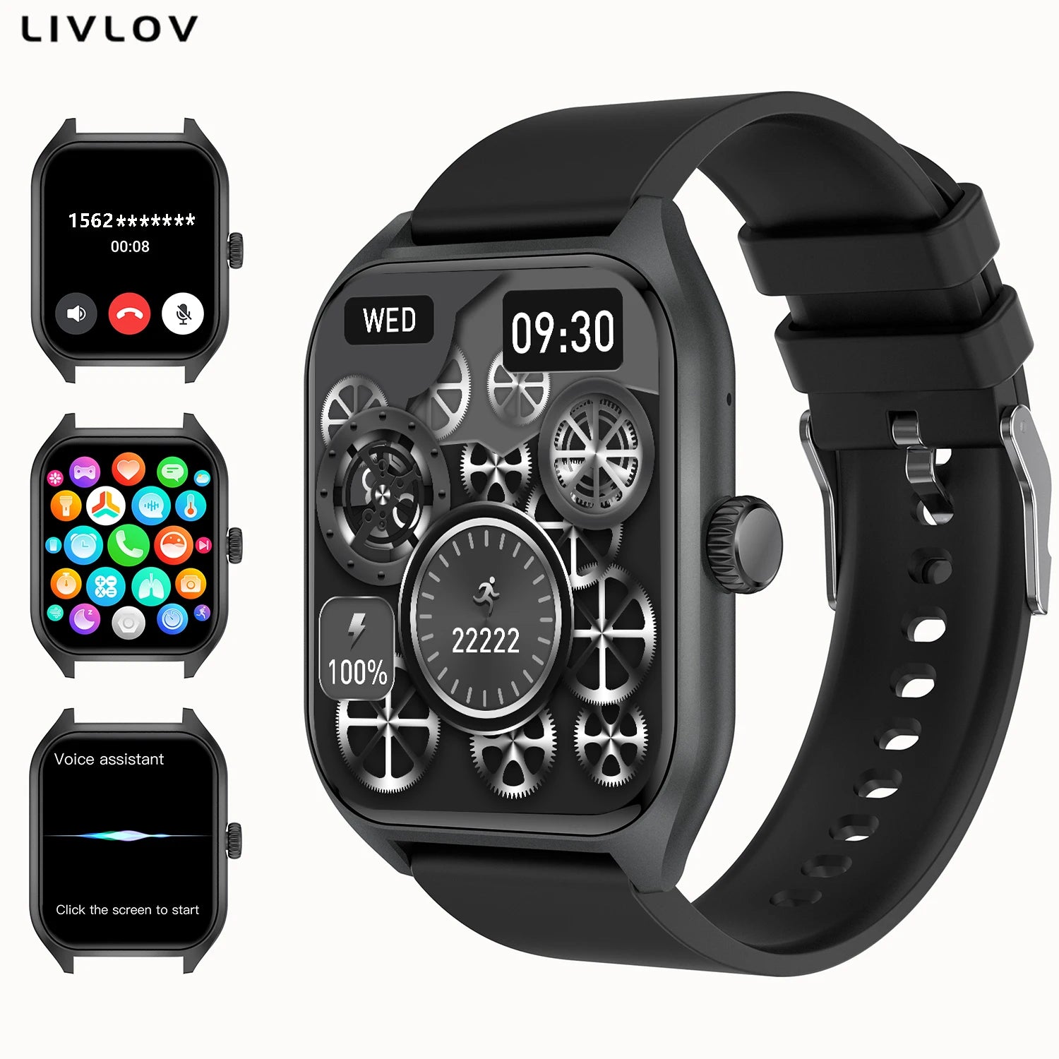 AI Voice Assistant Smart Watch 1.96''