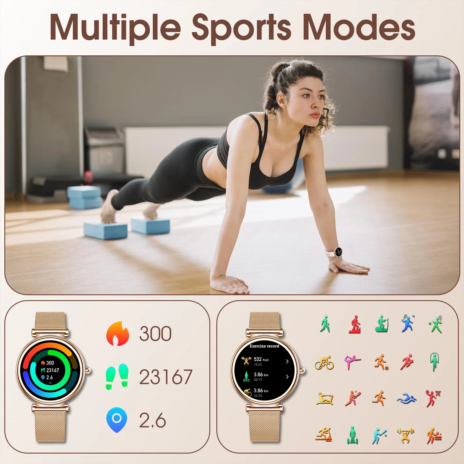 Women’s 1.2" Smart Fitness Watch