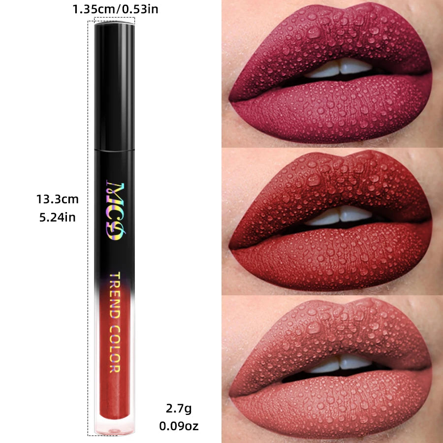 Matte Velvet Liquid Lipstick –  Waterproof Lip Gloss Set for Bold & Nude Looks