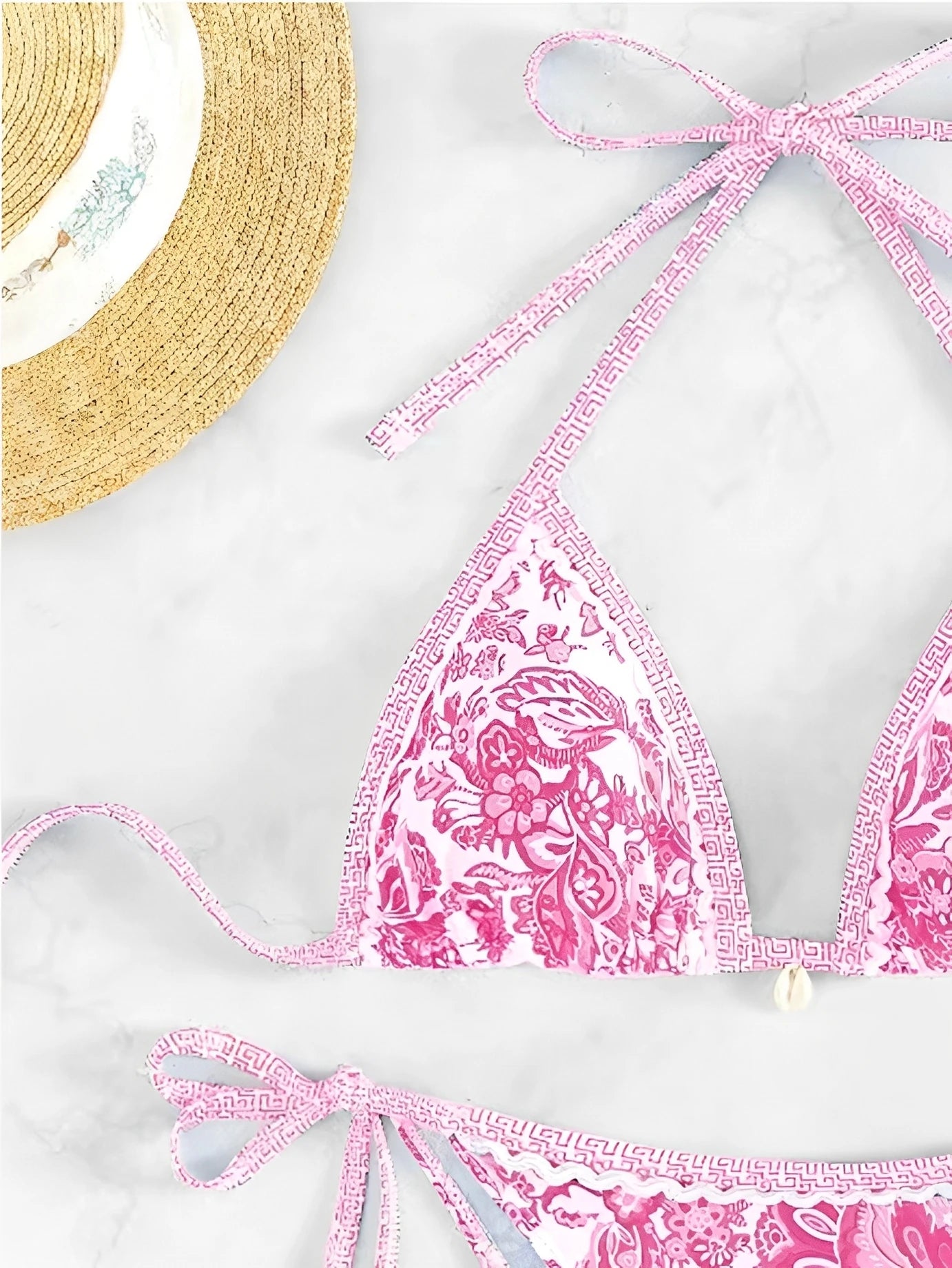 2025 Triangle String Bikini Set – Halter Two-Piece Swimsuit for Women