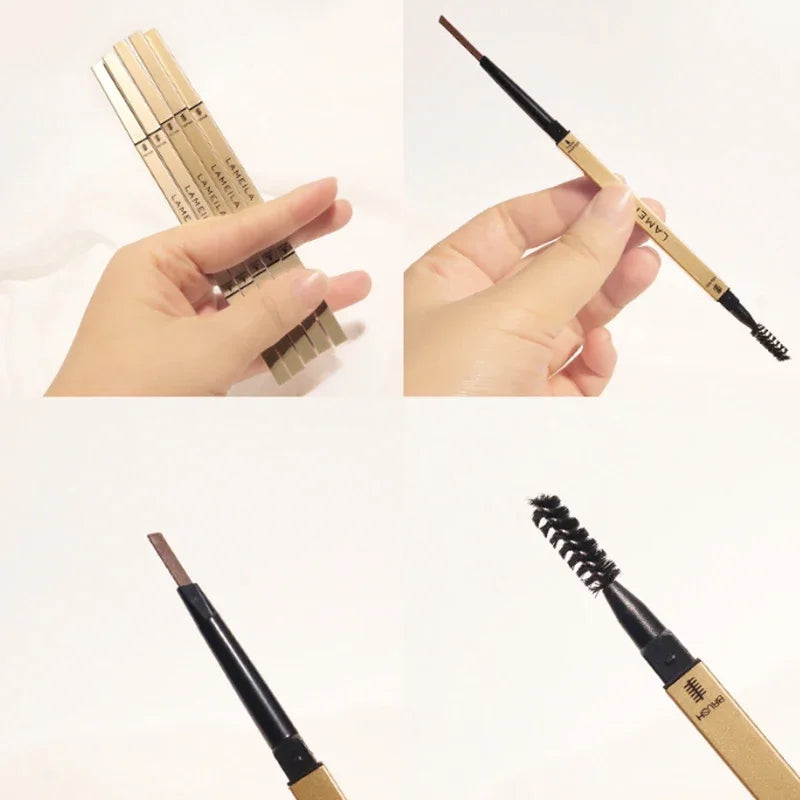 5-Color Waterproof Matte Eyebrow Pen – Dual-Ended Long-Lasting Brow Pencil with Brush
