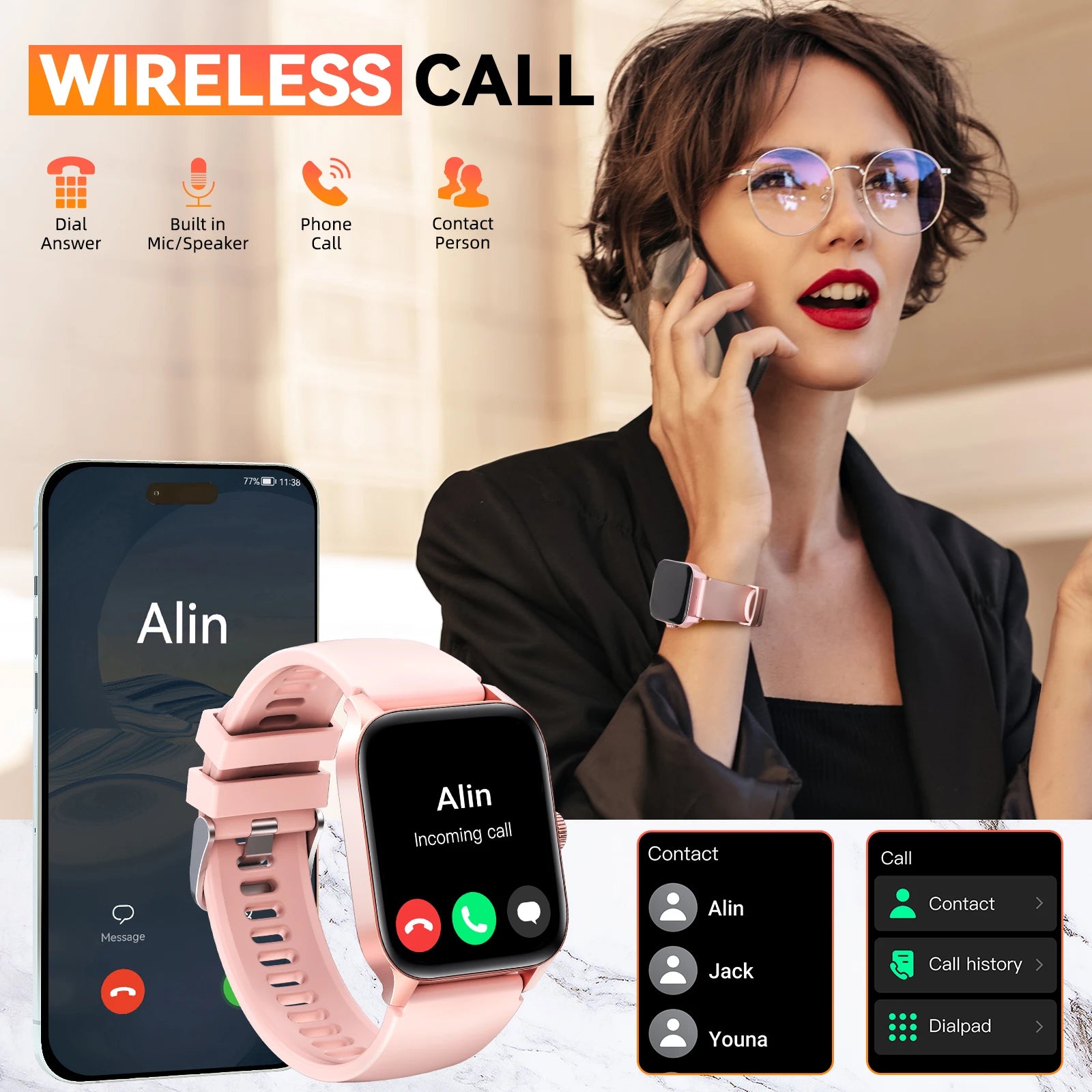 LaNikar QS56 Smart Watch 1.83"