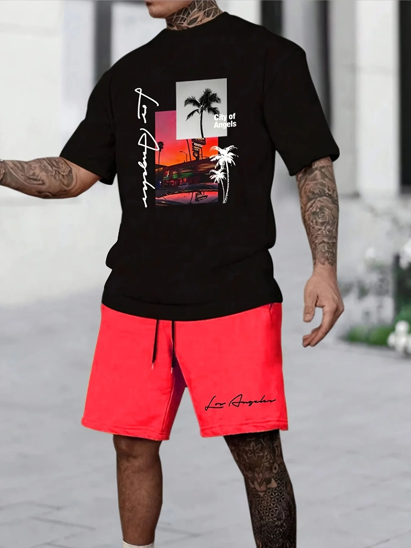 2025 Men’s Summer Set – 3D Printed T-Shirt & Beach Casual Shorts