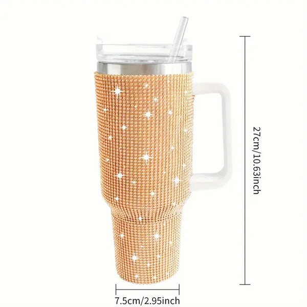 40oz Sparkling Studded Insulated Tumbler with Lid