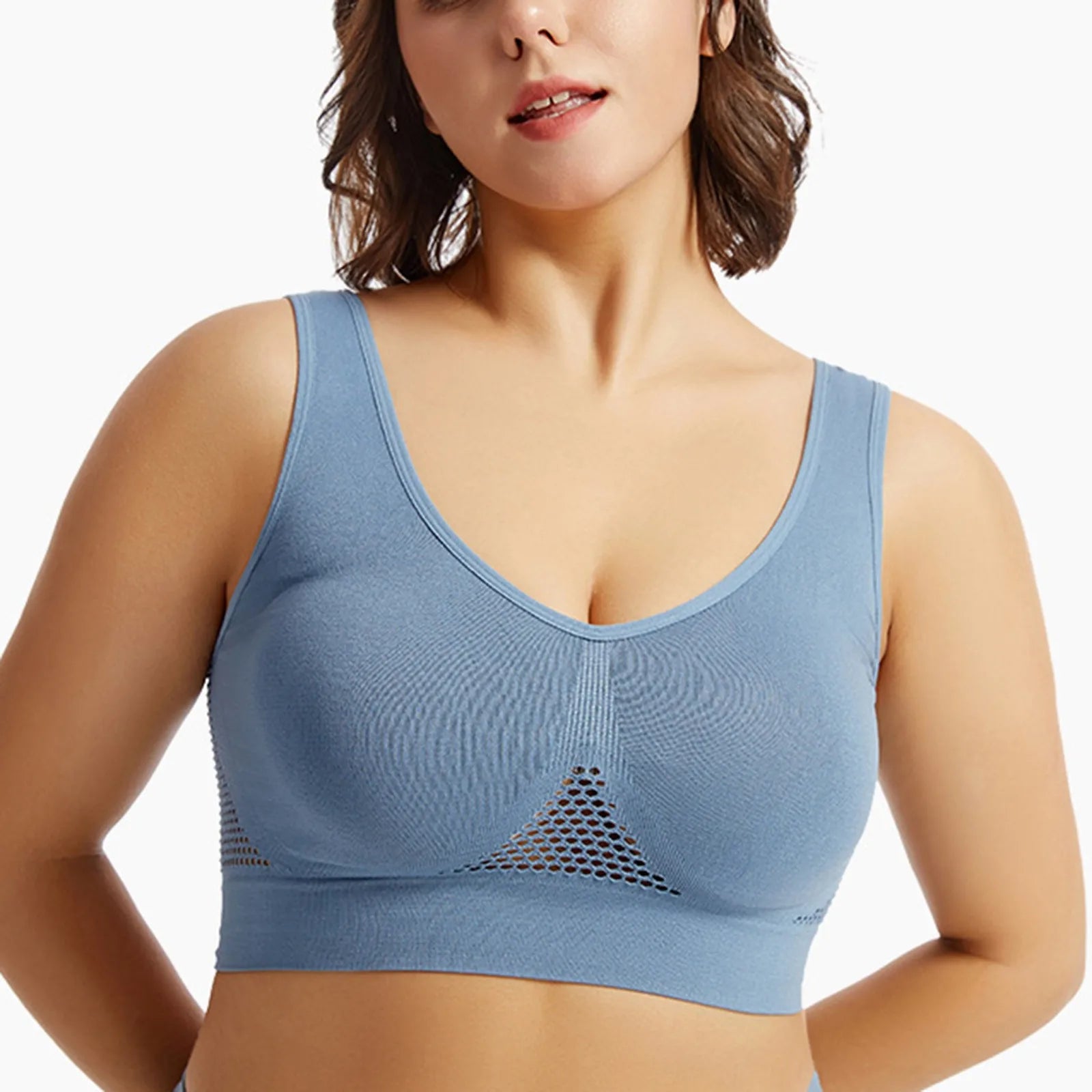 Women’s Breathable Yoga Sports Bra – Lightweight Fitness Support Top